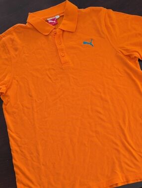 Men's Large Puma Orange Polo